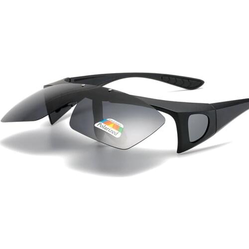 Fit Over Polarized Sunglasses Flip Up Lens for Men Women Sunglasses Wear Over Prescription Glasses Polarized Glasses Driving