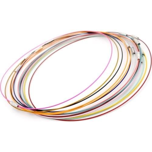 Wholesale 500pcs 18inch You Can Choose Color Stainless Steel Wire for Jewelry Womens favorite Decorations Filaments Bracelet