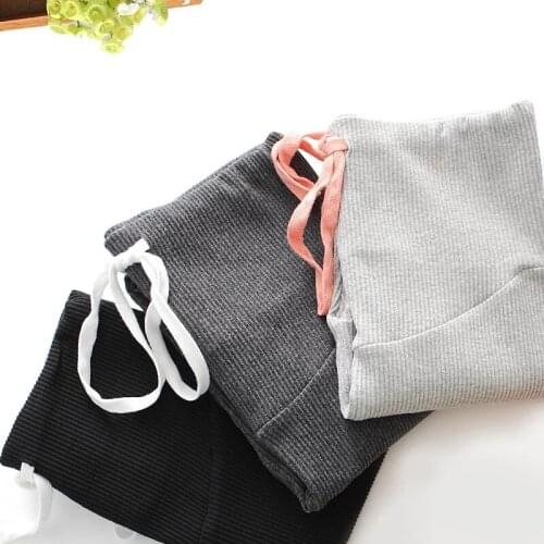 Autumn winter Drawstring High Waist Maternity Leggings for Pregnant Women Doll Pregnancy Leggings Pants Maternity Clothes