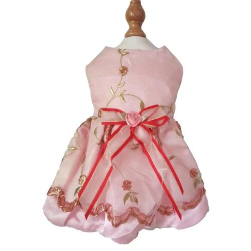 Dog Puppy Bow Dress Cute Bling Tutu Skirt Dog Pet Cat Luxury Princess Wedding Party Dress Dog Chihuahua Clothes