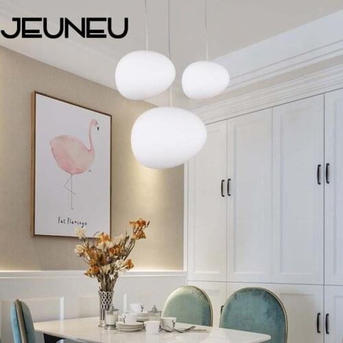 Nordic cobblestone Pendant Lamp E27 G9 LED 220V Indoor Decorations Glass Pendant Lights for Restaurant living room Hanging light