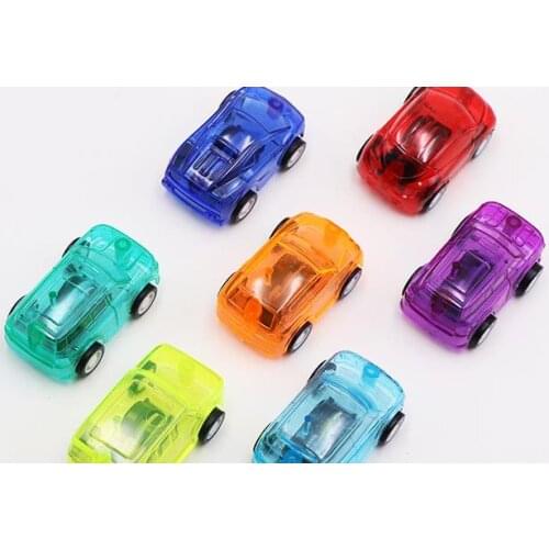 Pull Back Car Vehicle Toys Gifts Children Transparent Mini Car Toys Party Favor for Kids Diecast Model Car