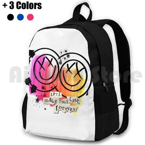 LetS Make This Last Forever Outdoor Hiking Backpack Riding Climbing Sports Bag Music Punk Not Dead Band Guitar Bass Drums