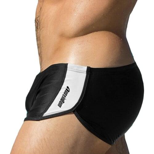 New patchwork mens swimming trunks sexy low waist men swim surfing boxers plus size male swimwear quick dry board beach shorts