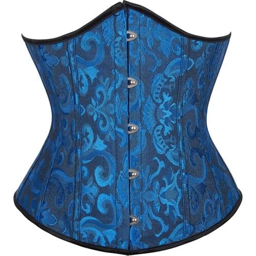 Sexy Gothic Underbust Corset and Waist cincher Bustiers Top Workout Shape Body Belt Plus size Lingerie XS-6XL 8192