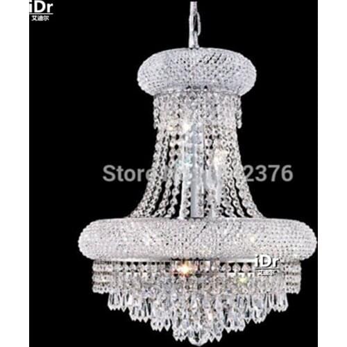 Modern Europe 7 Lights dome basket crystal chandeliers in chrome finish Bedroom lamp Hall Upscale atmosphere free delivery