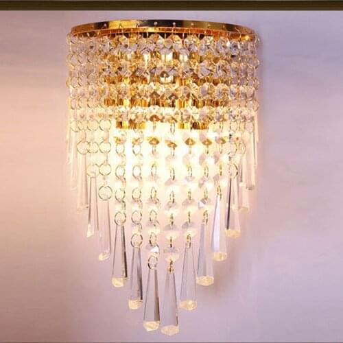 Modern Crystal Chandelier Wall Light Lighting Fixture 220V E14 LED Ceiling Lights