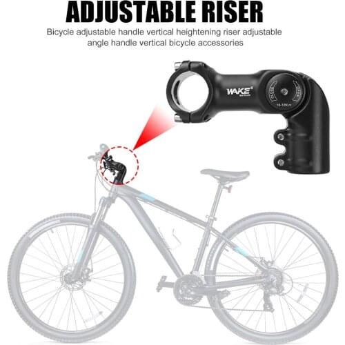 Wake Bike Adjustable Stem AluminumAlloy Bicycle Handlebar Extension Riser for MTB Road City Bike Cycling Part potencia bicicleta