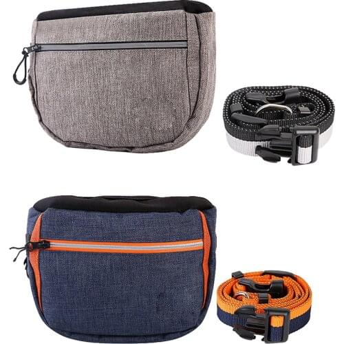 Waterproof Outdoors Dog Treat Bag Built-In Poop Bag Dispenser Pet Training Pouch Waist Pocket Large Capacity treat bags pet dogs