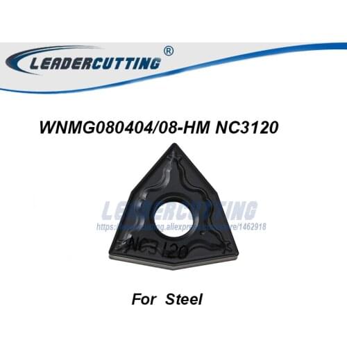 WNMG080404-HM NC3120 WNMG080408-HM NC3120*10pcs Turning Inserts,Cutting blades for Turning Lathe Holder WWLNR/PWLNR, for Steel