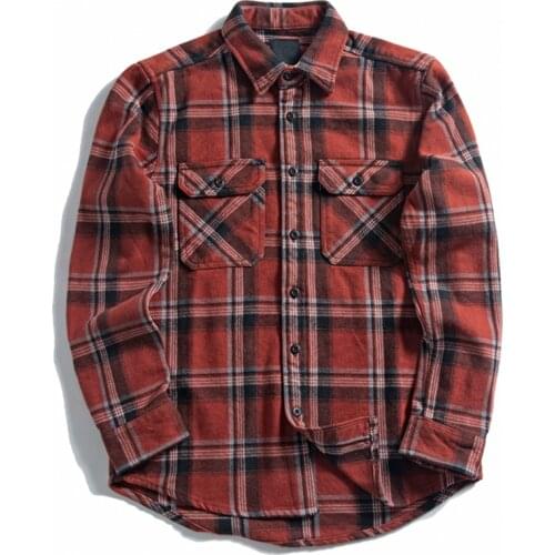 High Quality Extra Heavyweight Multi Colors Thick 100% cotton Long Sleeve Brushed Plaid Flannel Shirts for Men
