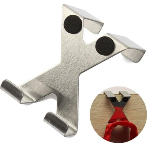 Stainless Steel X Shape Hanger Cabinet Draw Over Door Hook Home Clothes Perfect Hanging Rack S