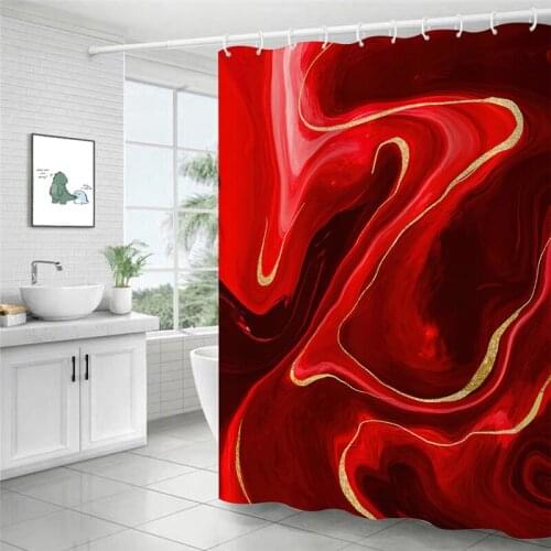 Waterproof Shower Curtains Marble Strip 3D Printed Fabric Polyester Simple Style Bath Screen Home Decor Bathroom Accessories