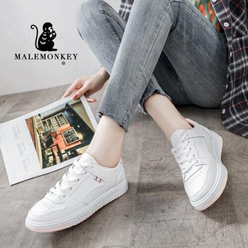 White Shoes Woman Flats 2021 Summer Autumn Solid Color Fashion Breathable Lace-up Sneakers Breathable Comfortable Female Shoe