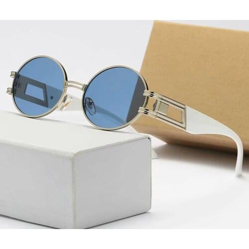 Brand Designer Sunglasses Women Fashion Gradient Color Colored Lenses Punk Steam Oversized Frame Sun Glass Driving Retro Eyewear