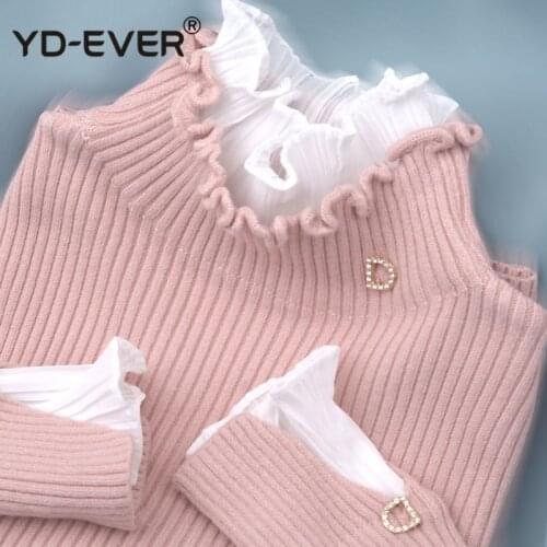 Patchwork chiffon sweater women autumn women long sleeve pull femme pullover
