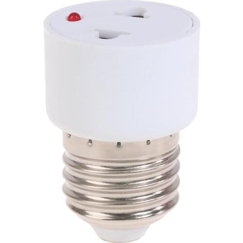 1PC 220V E27 ABS White Connector Accessories US/EU Plug Screw Bulb Base Adapter