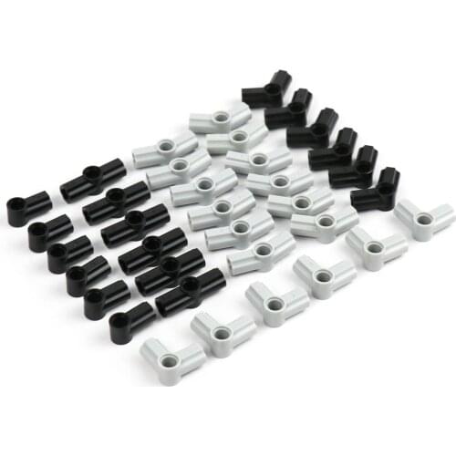 100pcs/lot Building Blocks Angle Element Axle Pin Connector Bricks for Kids Presents Assemble Technic Parts 32013 32014 32015