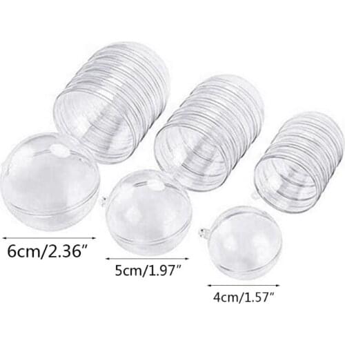 15pairs of 30pcs of plastic ball hollow ball Christmas decoration hanging ball shopping mall sky window transparent ball