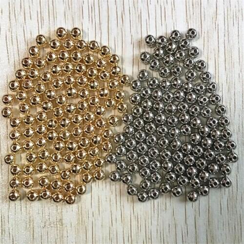 2000pcs/lot 6mm CCB gold color/Thick silver color interval bead, for chunky beads necklace jewelry making