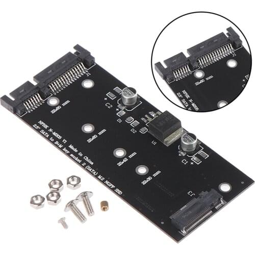 2020 B+M Ke M.2 Ssd Ngff To 2.5inch 15pin Sata3 Pc Converter Adapter Card