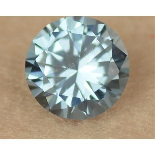 3~12mm 106# Light Blue Synthetic Sapphir-e Stone Round Shape Brilliant Cut Lab created Loose Spinel Gems Stone For Jewelry