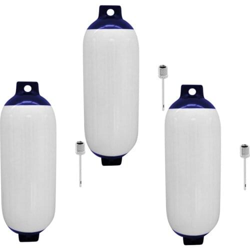 3pcs PVC Marine Boat Fender Bumper Dock Shield Mooring Protection for Yacht Inflatable Boat Speedboat Floating Platform 11x40cm