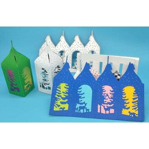 Christmas theme painting lampshade, 3D Christmas light metal cutting mold, scrapbook, photo frame, DIY, handmade artwork