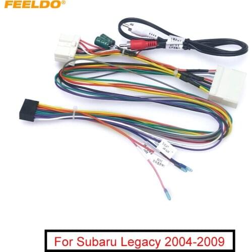 FEELDO Car 16pin Audio Wiring Harness For Subaru Legacy 04-09 Aftermarket Stereo Installation Wire Adapter