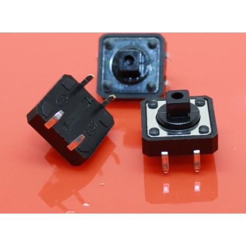Cltgxdd 10PCS 4Pin DIP 12X12X7 Tactile Tact Push Button Micro Switch Momentary 12*12*7MM