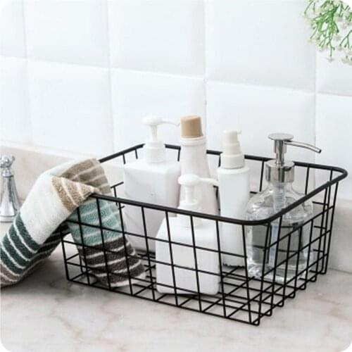 Storage Holders Racks Household Kitchen Bathroom Steel Wire Stuff Organizer Food Fruit Storage Basket