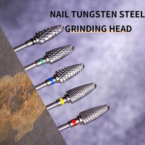 Huiyun Nail Mill Manicure Pedicure Tungsten Steel Drill Bit Rotate Burr Cutter Bits Tools Electric Machine Nail Art Apparatus