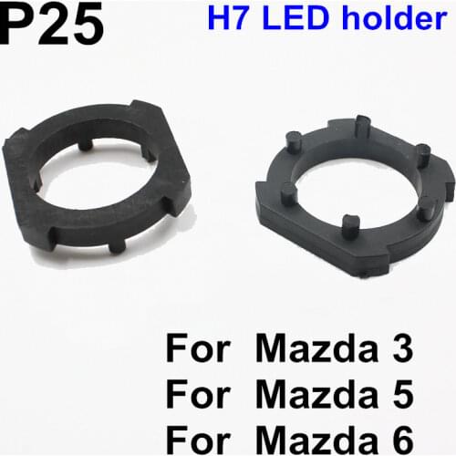 FStuning Car LED H7 Bulb Holder Adapter for Mazda3/5/6 MX-5 CX-5 CX-7 RX-8 H7 Led headlight headlamp bulbs base socket adapters