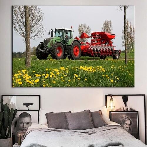 5D Full Square Diamond Painting Tractor Landscape Flower Stitch Diamond Embroidery Home Decortion