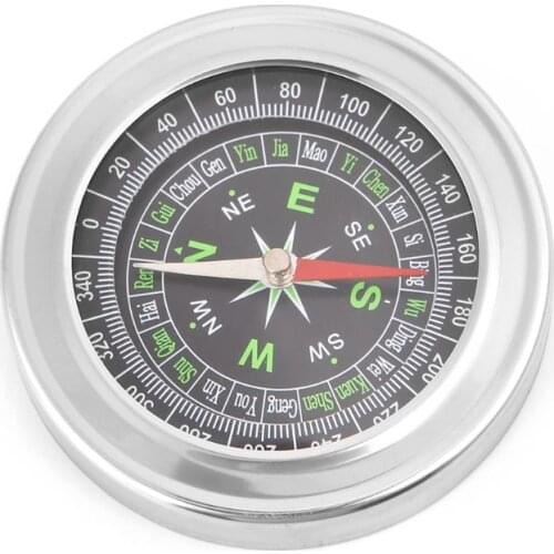 Stainless Steel Compass Outdoor Camping Hiking Pocket Portable Navigation Tool XXUF