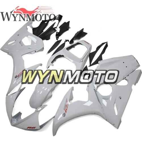 Fairing Kit For Yamaha R6 03 04 2003 2004 Injection ABS Plastic Bodywork Motorcycle Complete White and Red Decal Cowlings Frame