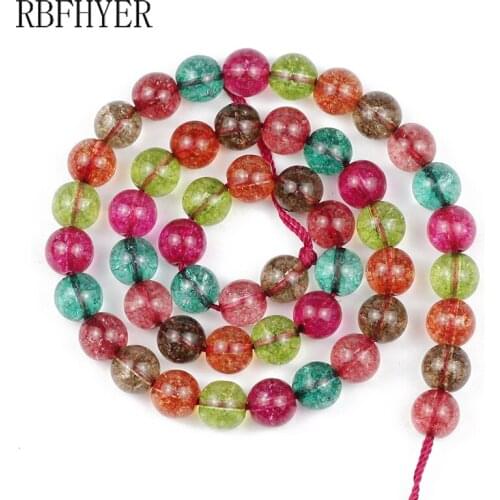Colorful Tourmaline Popcorn crystal beads Natural Stone Round Loose bead 15'' 6-12 MM Pick Size For Necklace Bracelet Making DIY