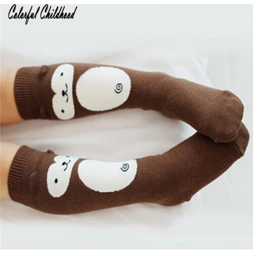 Hot Sale Cartoon Cute Soft Cotton Girls Boys Baby Sock Duck Penguin Design Children Infant Long Socks