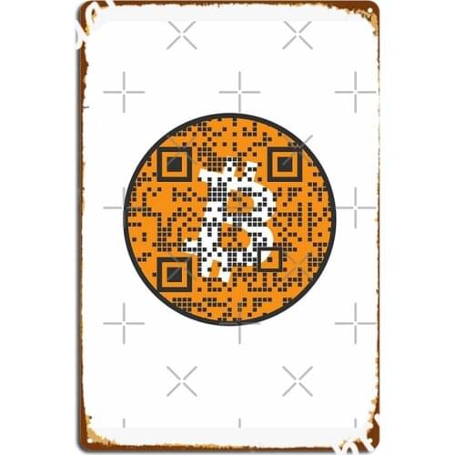 Qr Code For Coinbase To Buy Bitcoin Metal Signs Club Club Bar Custom Wall Decor Tin sign Posters
