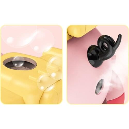 Piggy Bubble Machine Cute Remote Control Automatic Spray Bubble with Music Light Remote Control Bubble Blower