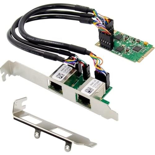 Mini PCIE Gigabit Ethernet electrical network card mini PCIe 1000M RJ45 LAN card RTL8111F chipset 2 port lan card