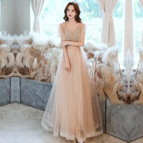 Starry Sky Fairy Fashion Lady Sexy Princess Cheongsam Trumpet Qipao Sparkly Stylish Celebrity Banquet Dress Floor Length Dresses