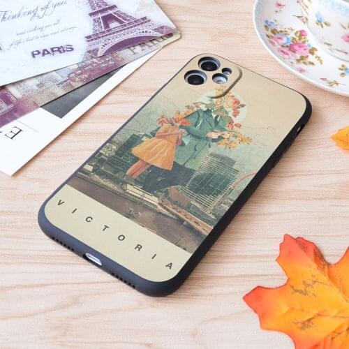 For iPhone Victoria Print Soft Matt Apple iPhone Case