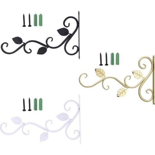 European Style Wall Hanging Flower Pot Support Bracket Hook Iron Hanger Decor N58C