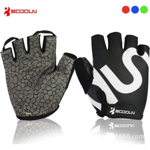 BOODUN Half Finger Cycling Gloves Breathable MTB Bike Anti Slip Gloves Bicycle Gel Pad Gloves Guantes Ciclismo