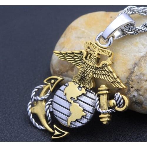US Marine Corps MARSOC Raiders Wing Insignia USMC Special Operator Sterling Silver Necklace Pendant