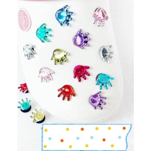 New Crystal Diamond Gem Croc Charm Is Suitable for Jibz Sandal Accessories Palm (1pcs)