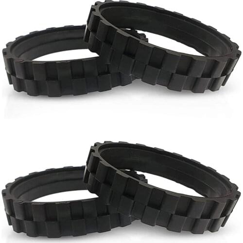 4Pcs Tire skin for IROBOT ROOMBA Wheels Series 500, 600, 700, 800 and 900 Anti-Slip, Great Adhesion and Easy Assembly