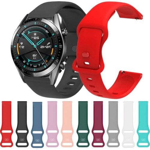 20mm 22mm New Silicone Strap For Huawei GT 2E Sport Replace Bracelet For Huawei GT/GT 2 Pro/2 46mm Quick Release Watchband Belt