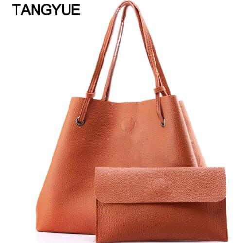 TANGYUE Hand Bag for Woman Shoulder Bag Leather Womens Casual Tote Bucket Bags Female Ladies Handbags for Girls sac a main sac